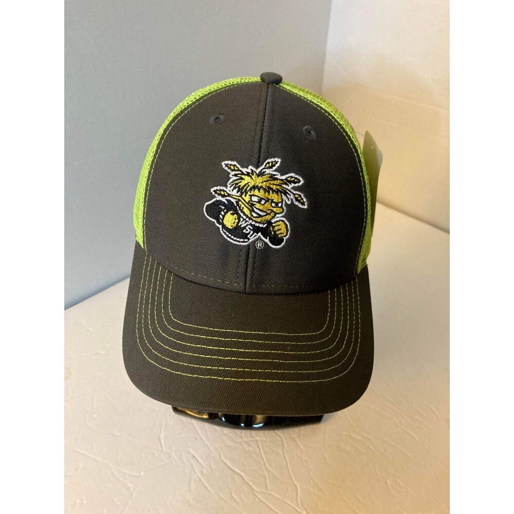 NCAA Wichita State Shockers Neon Green YOUTH Embroidered Logo Hat Cap Ouray